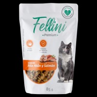 ALIMENTO HUMEDO PARA GATOS MIX DE ATÃšN Y SALMÃ“N (SOBRE)